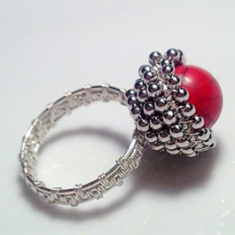 Beaded Bezel Wire Ring