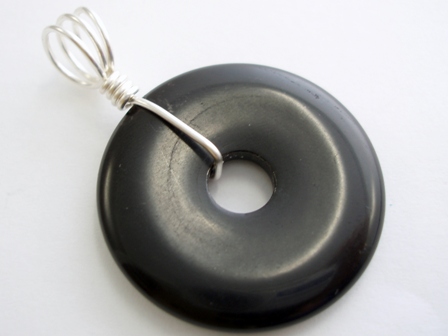 Wire Wrapped Bail for Stone Donuts