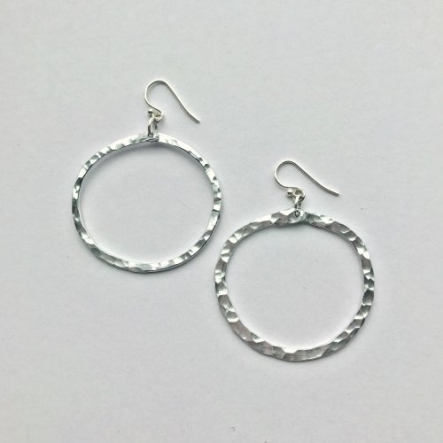 Silver Circle Earrings