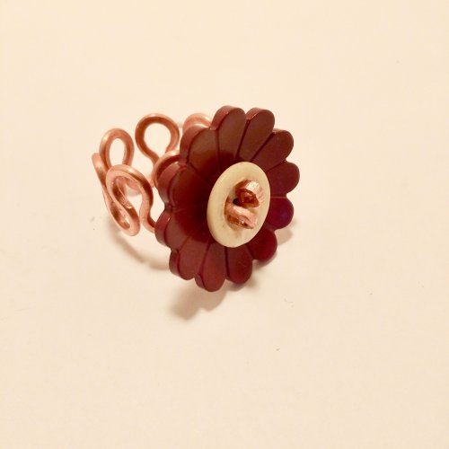 Vintage Button Ring