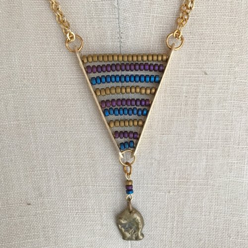 Beaded Chevron Pendant