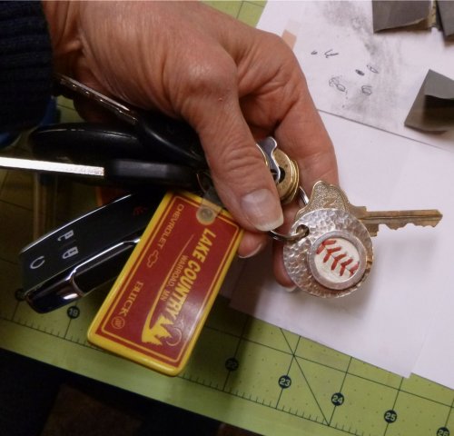 Baseball Skin Keychain