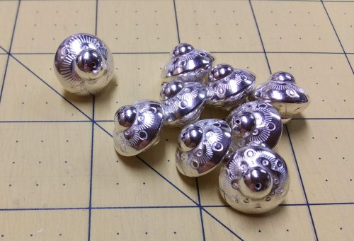 Stamped Saucer Beads