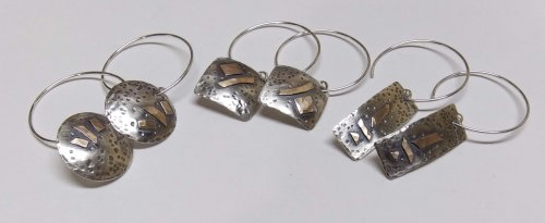 Silver and Gold Earrings