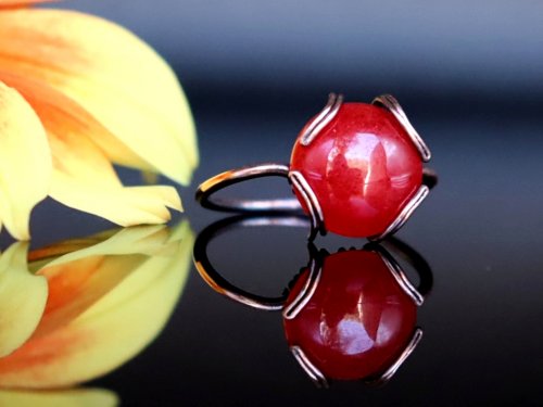 Captured Gemstone Ring