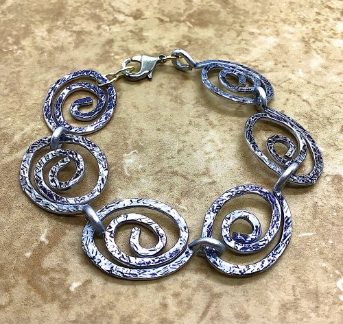 Misty Mountains Spiral WIre Bracelet