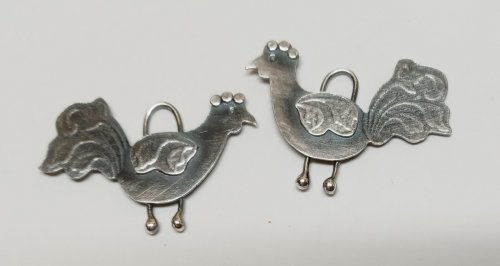 Three French Hens Earrings
