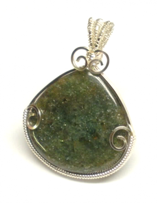 Classic Wire Wrap Bezelled Pendant