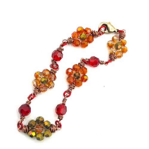 Ruby Blooms Bracelet