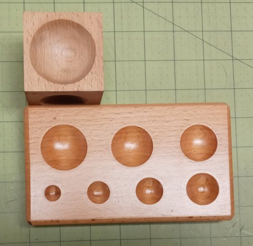 Basic Round Well Wood Dapping Blocks