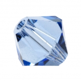 8mm Light Sapphire 5328 Bi-Cone Swarovski Crystal Beads - Pack of 6