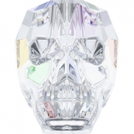 13mm Crystal Aurore Boreale Swarovski Skull Bead - Pack of 1