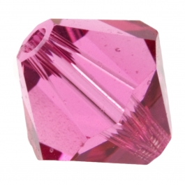 8mm Rose 5328 Bi-Cone Swarovski Crystal Beads - Pack of 6