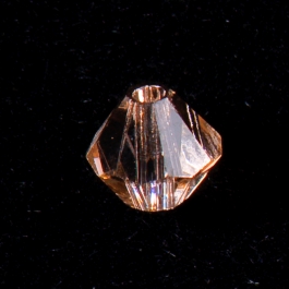 4mm Light Peach 5328 Bi-Cone Swarovski Crystal Beads - Pack of 10