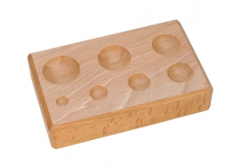 Wood Dapping Block with 7 Depressions