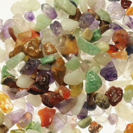 New! 1 Kilo Tumbled Undrilled Small Gemstone Chips - 1 Kilo Bag