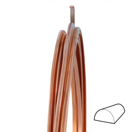 18 Gauge Half Round Half Hard Copper Wire