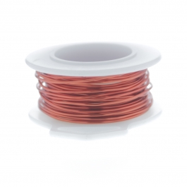 24 Gauge Round Silver Plated Orange Copper Craft Wire - 60 ft