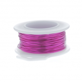 20 Gauge Round Silver Plated Fuchsia Copper Craft Wire - 25 ft