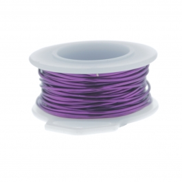 22 Gauge Round Silver Plated Amethyst Copper Craft Wire - 30 ft