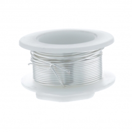 28 Gauge Round Silver Plated Silver Copper Craft Wire - 120 ft