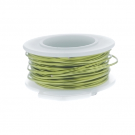 18 Gauge Round Silver Plated Peridot Copper Craft Wire - 20 ft