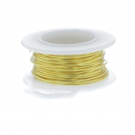 20 Gauge Round Silver Plated Yellow Copper Craft Wire - 25 ft