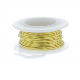 30 Gauge Round Silver Plated Yellow Copper Craft Wire - 90 ft