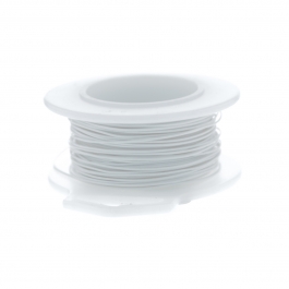28 Gauge Round Silver Plated Ultra White Copper Craft Wire - 120 ft