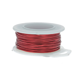18 Gauge Round Red Enameled Craft Wire - 21 ft