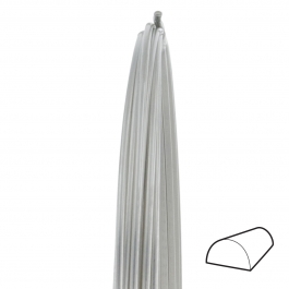 18 Gauge Half Round Half Hard Nickel Silver Wire