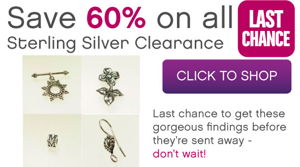 Sterling Silver Findings, get them at 605 off or they'll never be made into jewelry!