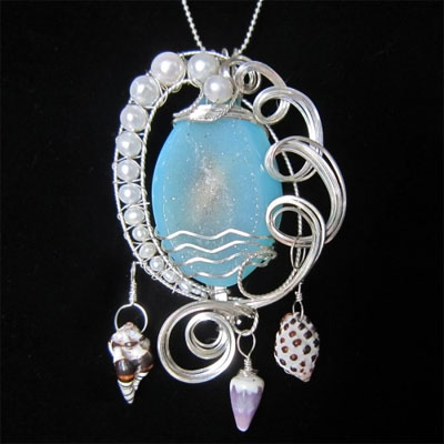 Blue Lagoon Pendant by Michel Hanson