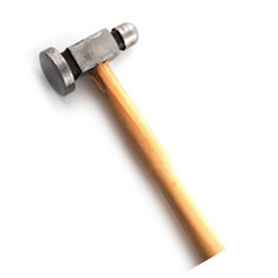 Flat Face Chasing Hammer with Wood Handle - Economy