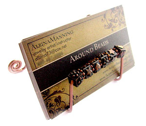 Wire Wrapped Business Card Holder