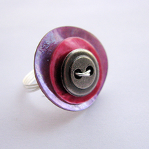 Wire Wrap 3 Button Ring