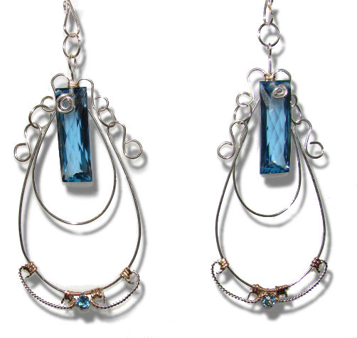 Gemstone Filligree Earrings