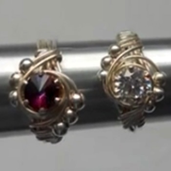 Easy Beaded Solitaire Gemstone Ring