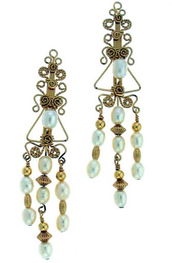 Pearl Chandelier Earrings: Wire Jewelry | Wire Wrap Tutorials | Jewelry ...
