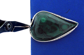 Malachite Leaf Pendant