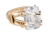 Clear CZ Prong Ring by Dale Cougar Armstrong