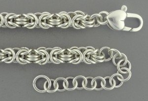 Marilyn Gardiner's Using Clasps with Chain Mail - , Chain Maille Jewelry, Making Chain, Chain Making , Design, Sterling silver lobster clasp