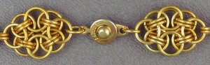 Marilyn Gardiner's Using Clasps with Chain Mail - , Chain Maille Jewelry, Making Chain, Chain Making , Design, Bronze Snap Clasp