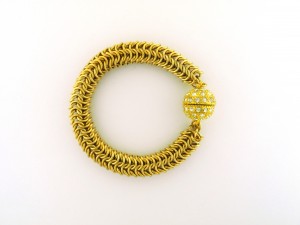 Marilyn Gardiner's Using Clasps with Chain Mail - , Chain Maille Jewelry, Making Chain, Chain Making , Design, Bronze magnetic clasp