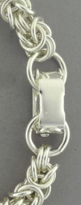 Marilyn Gardiner's Using Clasps with Chain Mail - , Chain Maille Jewelry, Making Chain, Chain Making , Design, Silver foldover clasp