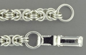 Marilyn Gardiner's Using Clasps with Chain Mail - , Chain Maille Jewelry, Making Chain, Chain Making , Design, Silver foldover clasp