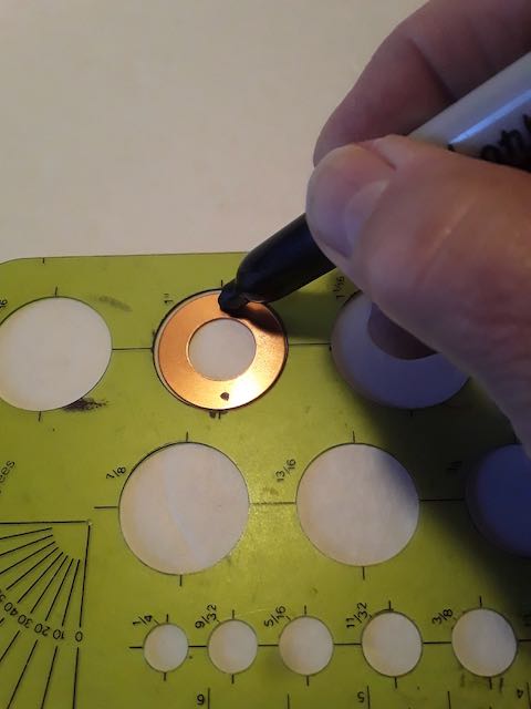 Judy Freyer Thompson's Swinging Copper Washer Necklace - , Contemporary Wire Jewelry, How To Punch Holes, Hole Punching, Punch A Hole, swinging copper washes