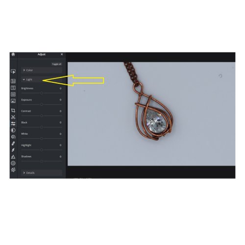 Erika Pal's How to Edit Your Pictures Online for Free - , General Education, , Click on the button LIGHT.