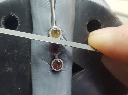 Kylie Jones's Modifying Your Steel Files to Make Them Better Tools - , Tools For Wire Jewelry, Tools, Rounding the back edge also makes the file thinner