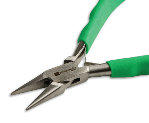 Judy Larson's What Tools Do I Need for Wirework and Bead Stringing -  Start With The Basics  - , Tools For Wire Jewelry, Tools, chain nose pliers closeup